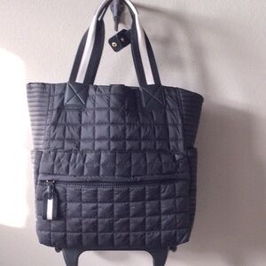 Shiraleh Ezra Quilted Nylon Roller Tote